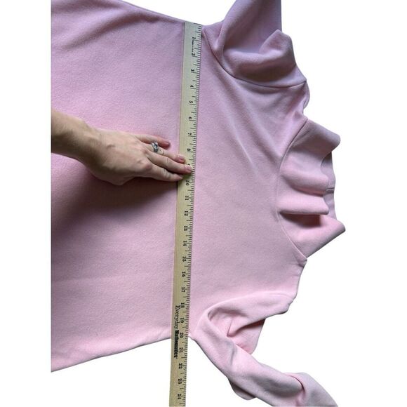 Dudley Stephens Fleece Light Pink Funnel Neck Top Pullover size L - Picture 6 of 10
